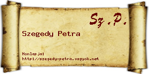 Szegedy Petra névjegykártya